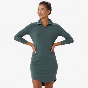 Lolë Villeray Zip Dress - Green - Size S